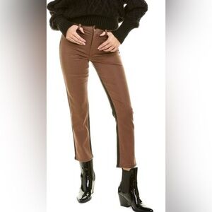 7 For All Mankind HW Cropped Straight Jeans – Two-Tone Brown - Size 24 - NWT